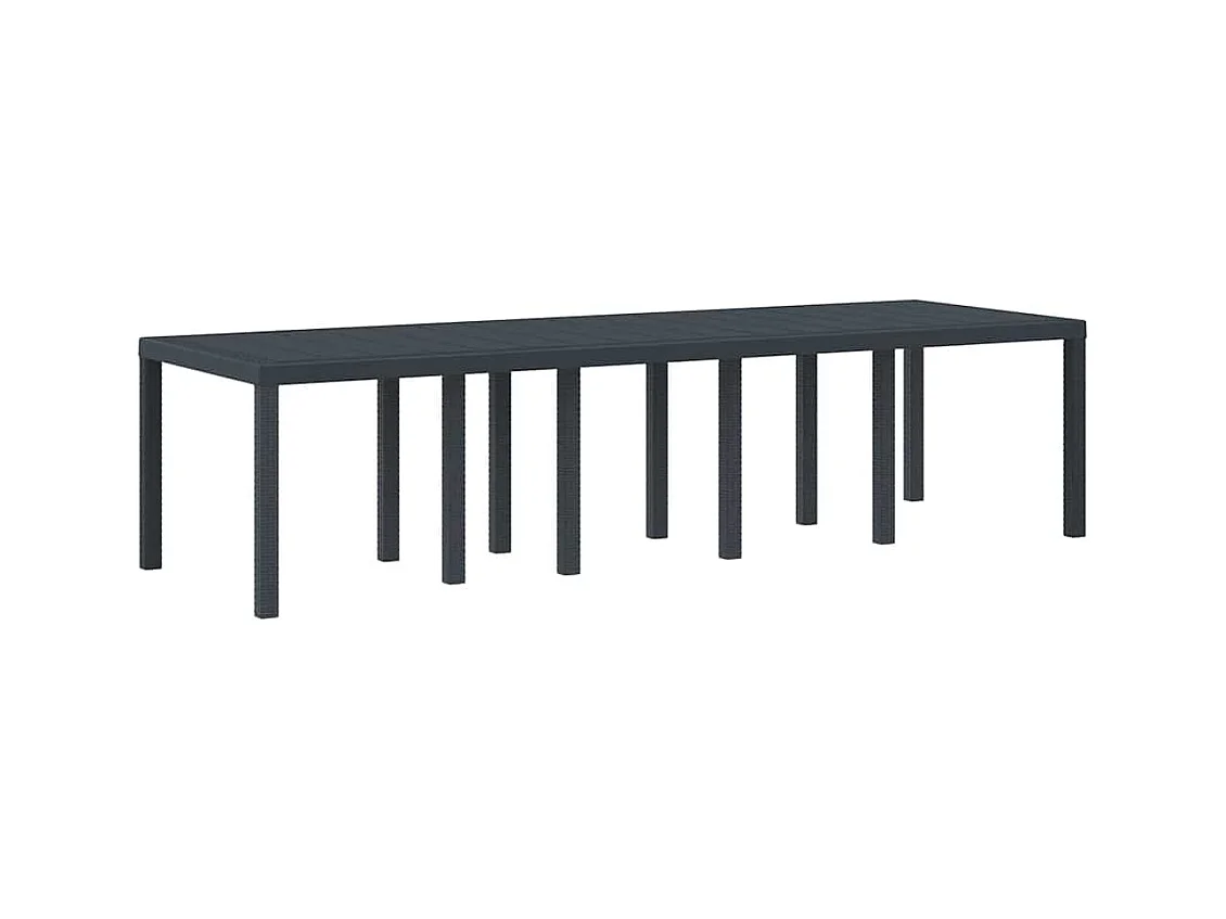 Table de Jardin Anthracite 300 x 100 x 73 cm polyrotin