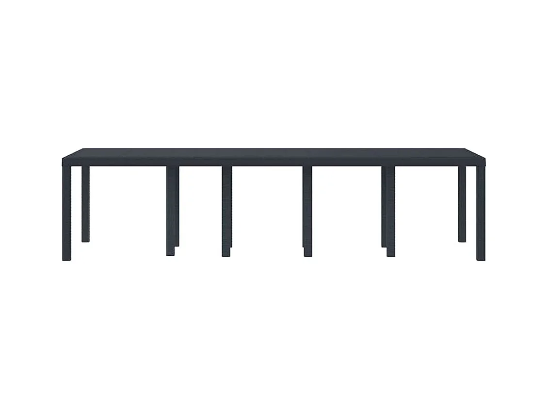 Table de Jardin Anthracite 300 x 100 x 73 cm polyrotin