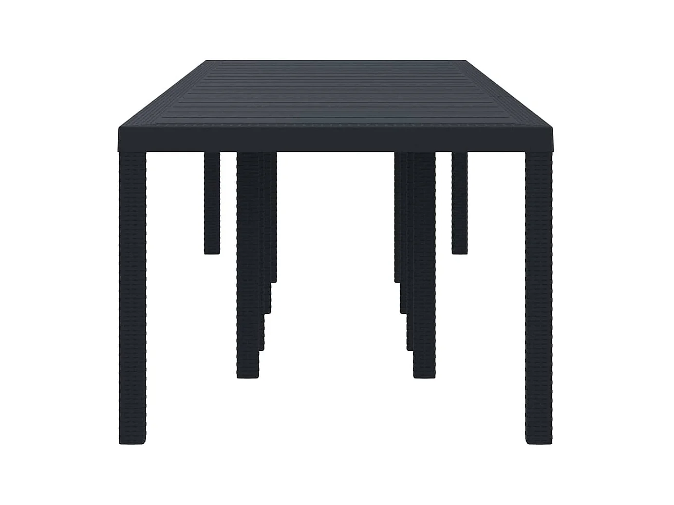 Table de Jardin Anthracite 300 x 100 x 73 cm polyrotin