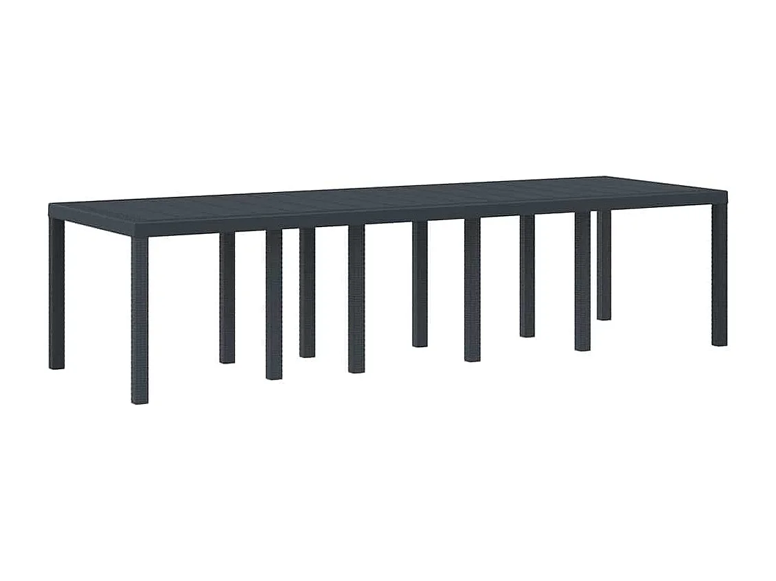 Table de Jardin Anthracite 300 x 100 x 73 cm polyrotin