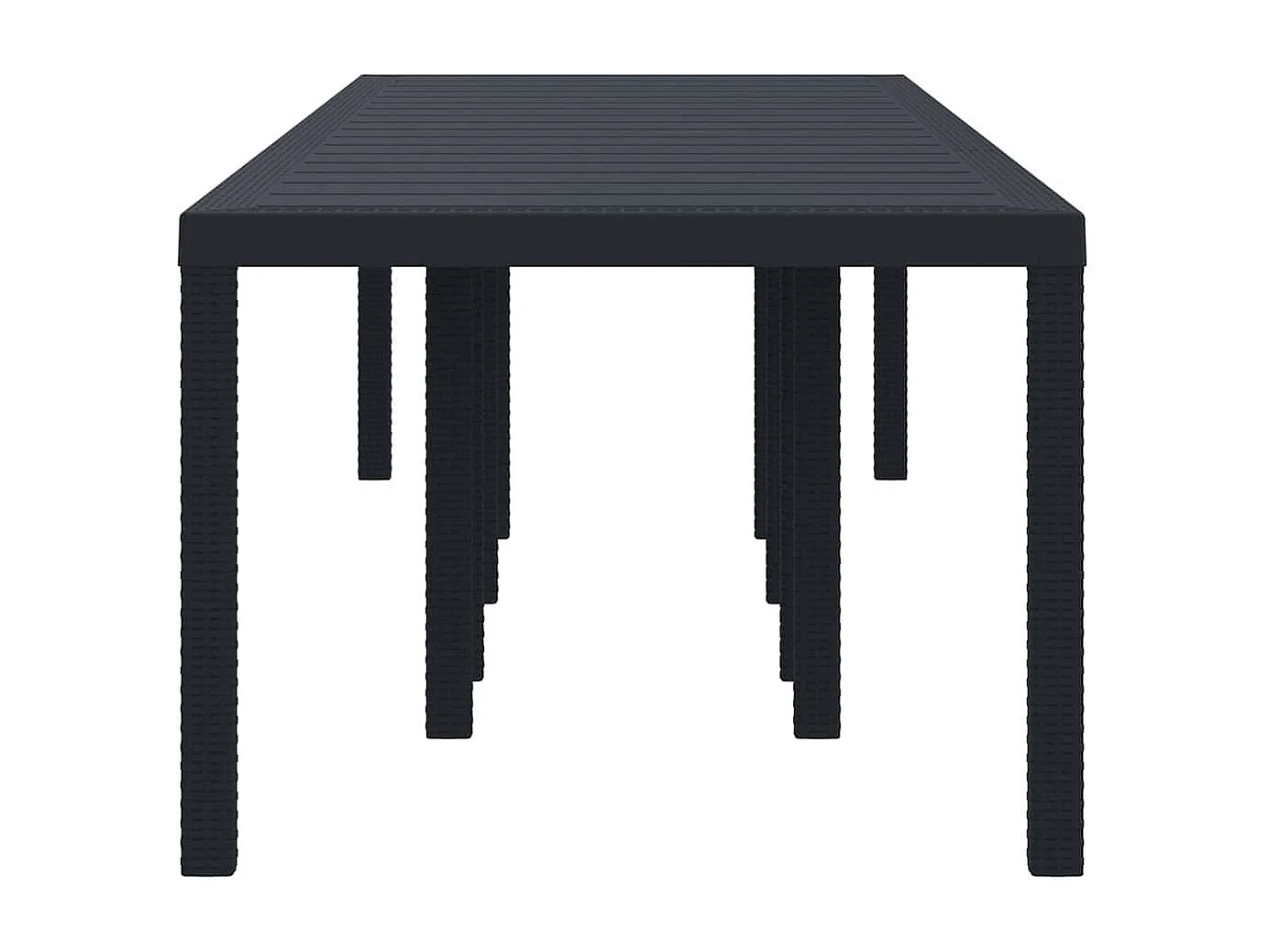 Table de Jardin Anthracite 300 x 100 x 73 cm polyrotin