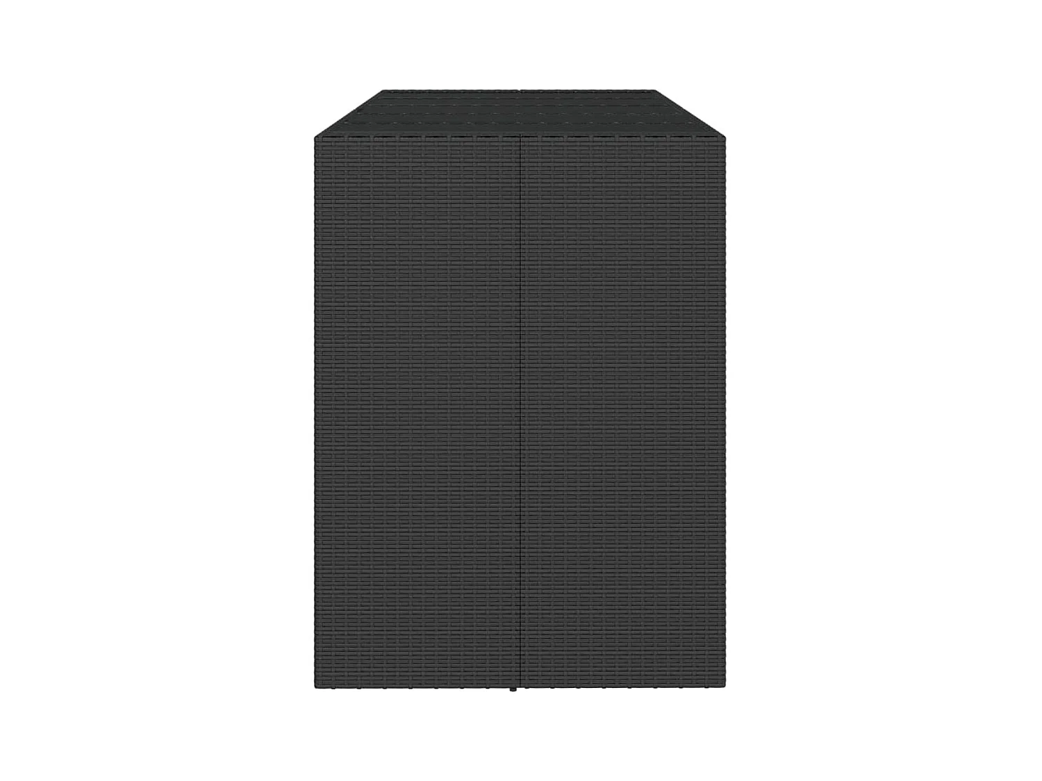 Mesa de bar con tapa de cristal negro 185x80x110 cm ratán sintético