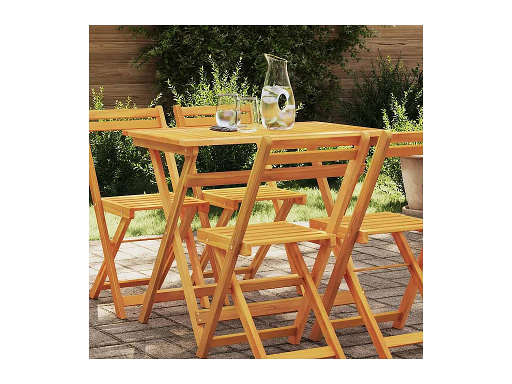 Table de Jardin Marron 90 x 55 x 75 cm Bois d'acacia massif