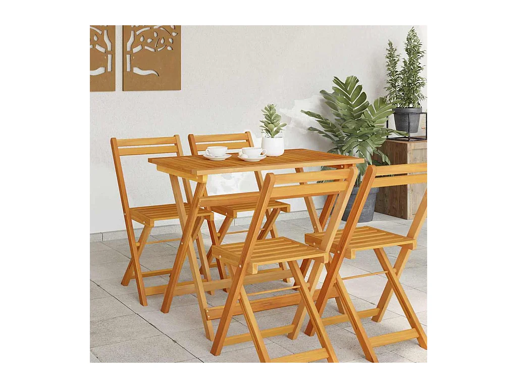 Table de Jardin Marron 90 x 55 x 75 cm Bois d'acacia massif