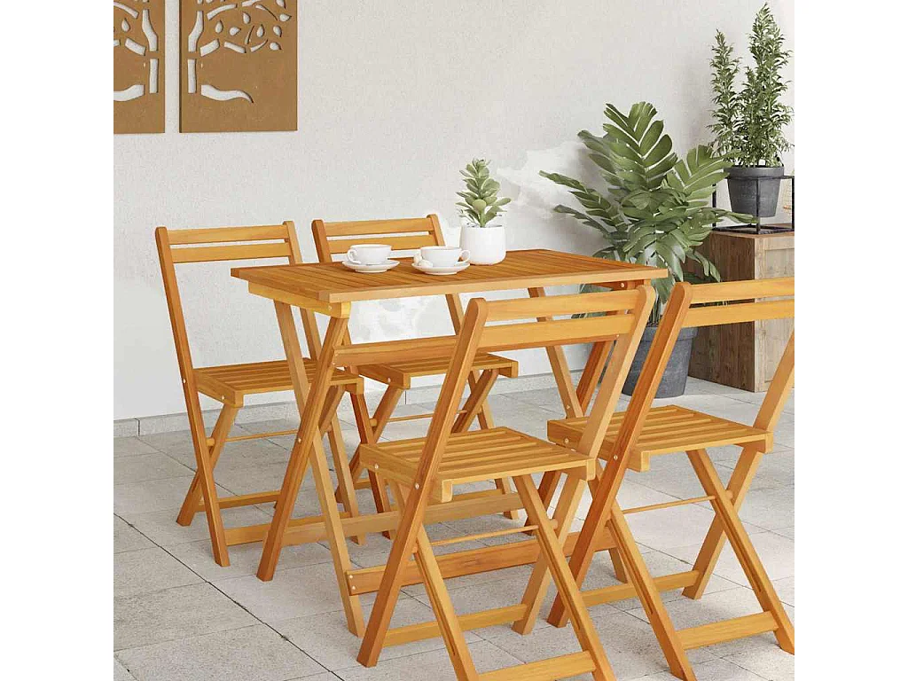 Table de Jardin Marron 90 x 55 x 75 cm Bois d'acacia massif