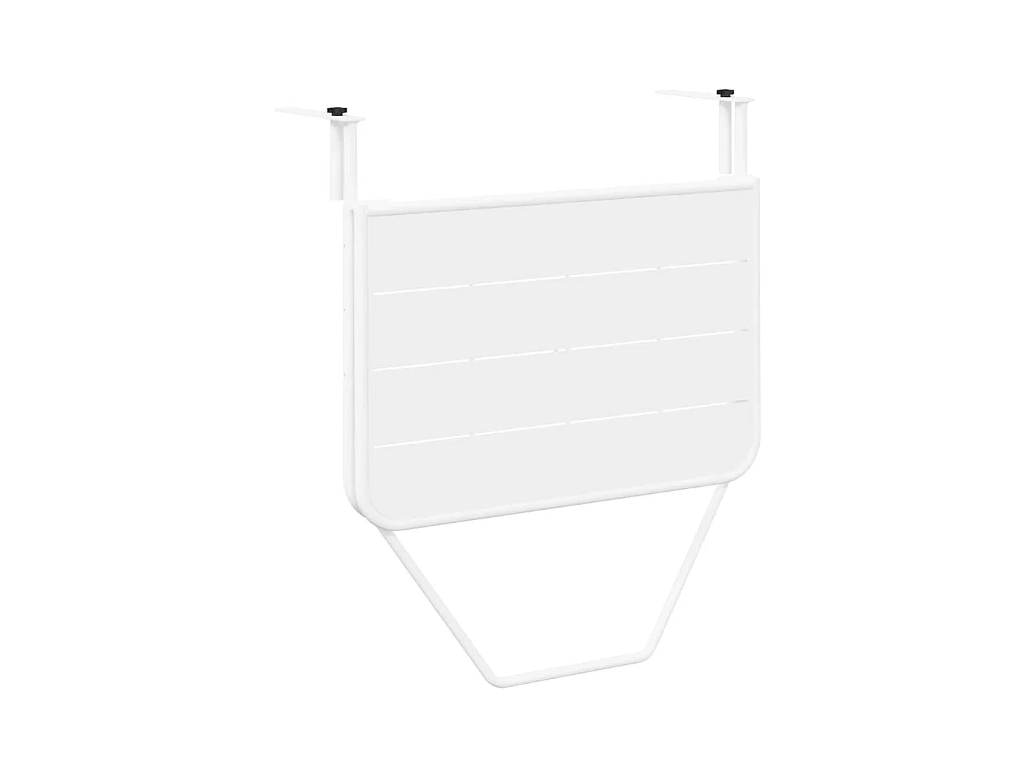 Table Suspendue de Balcon Blanc 60 x 39 x 65 cm Acier