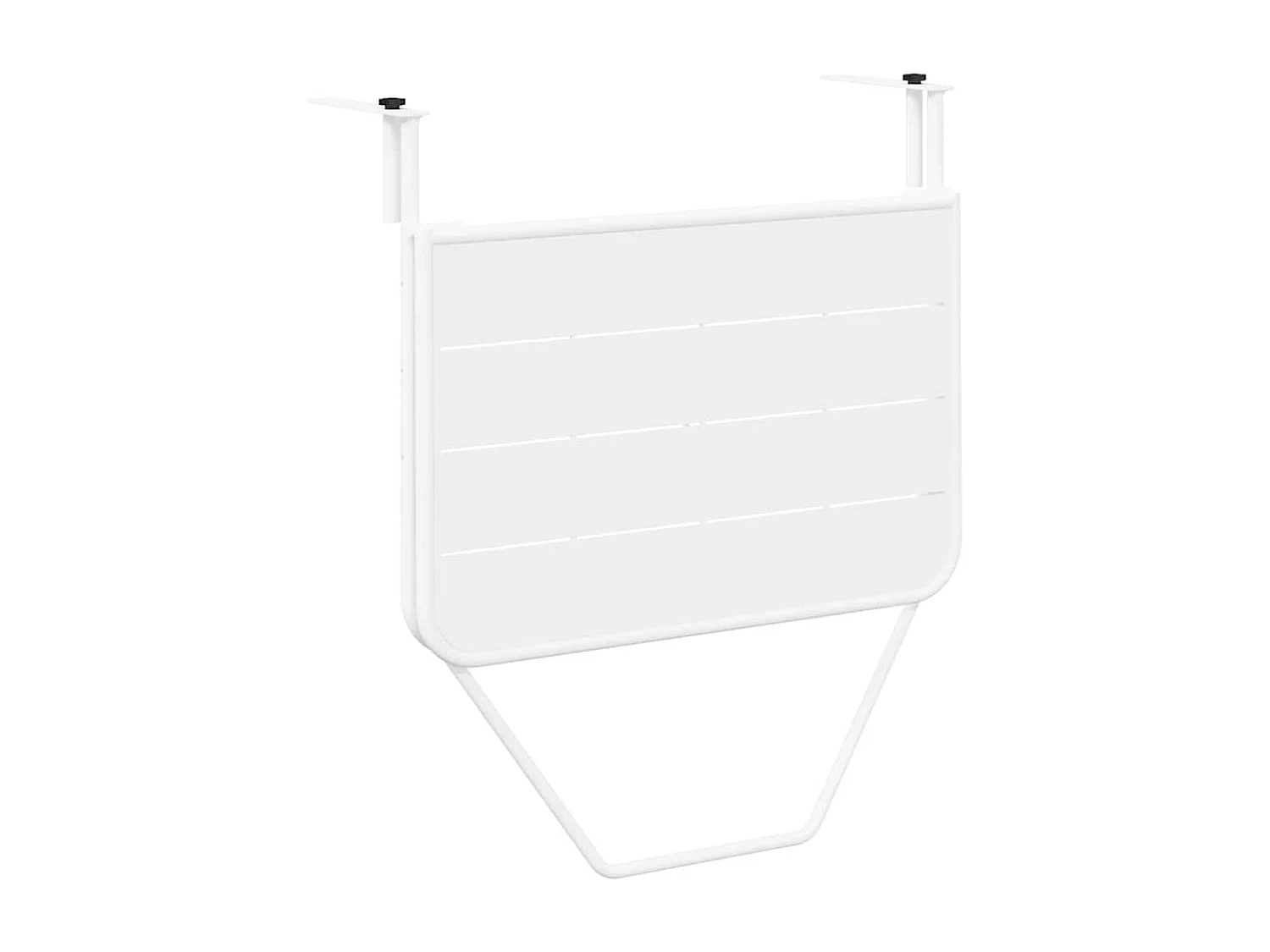 Mesa de balcón colgante blanca 60 x 39 x 65 cm acero