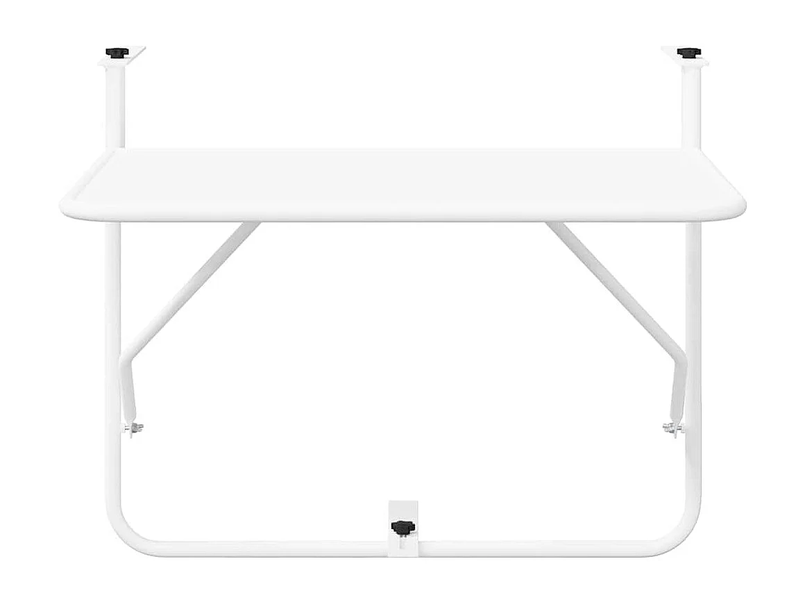 Mesa de balcón colgante blanca 60 x 39 x 65 cm acero