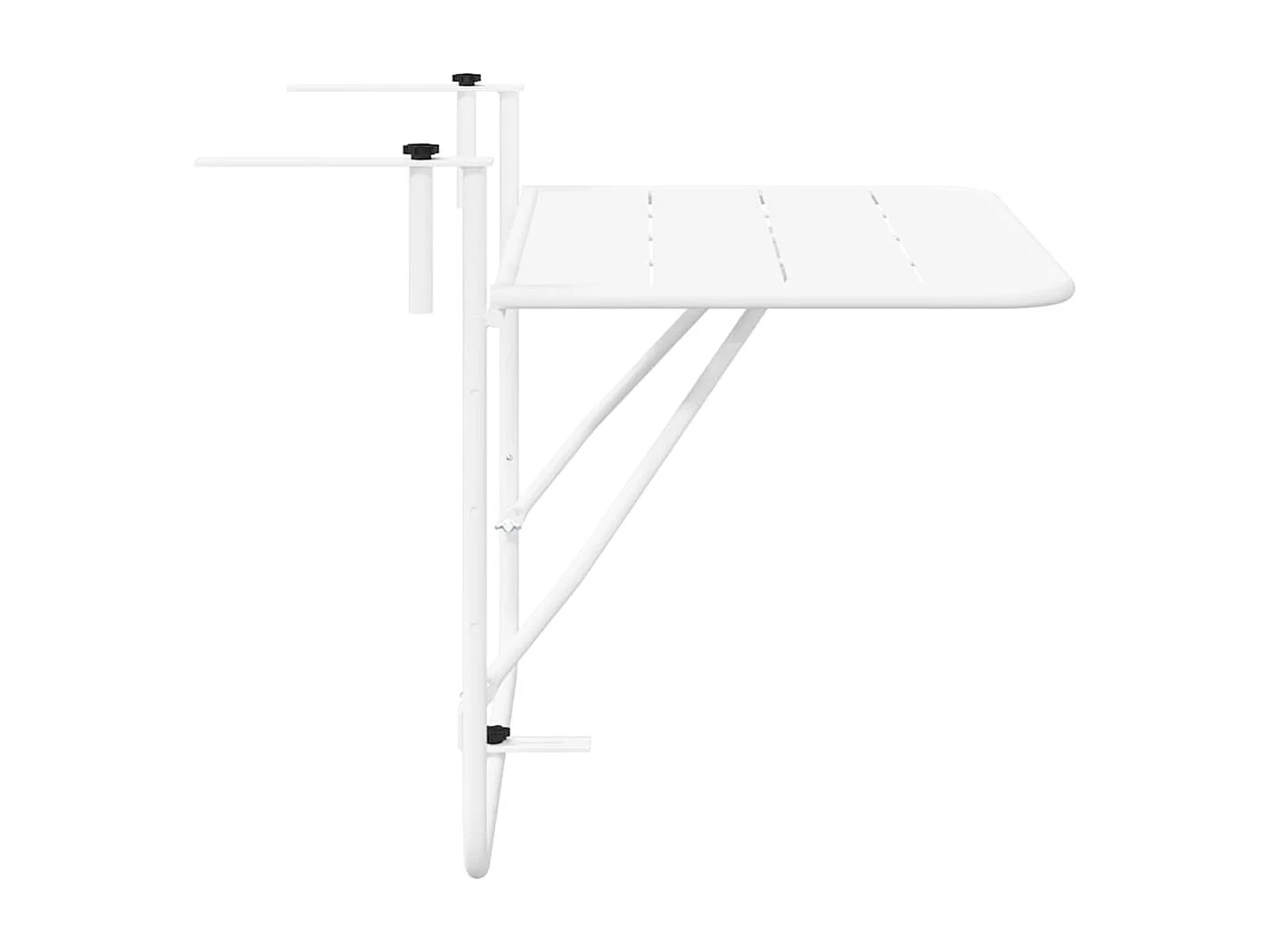 Mesa de balcón colgante blanca 60 x 39 x 65 cm acero