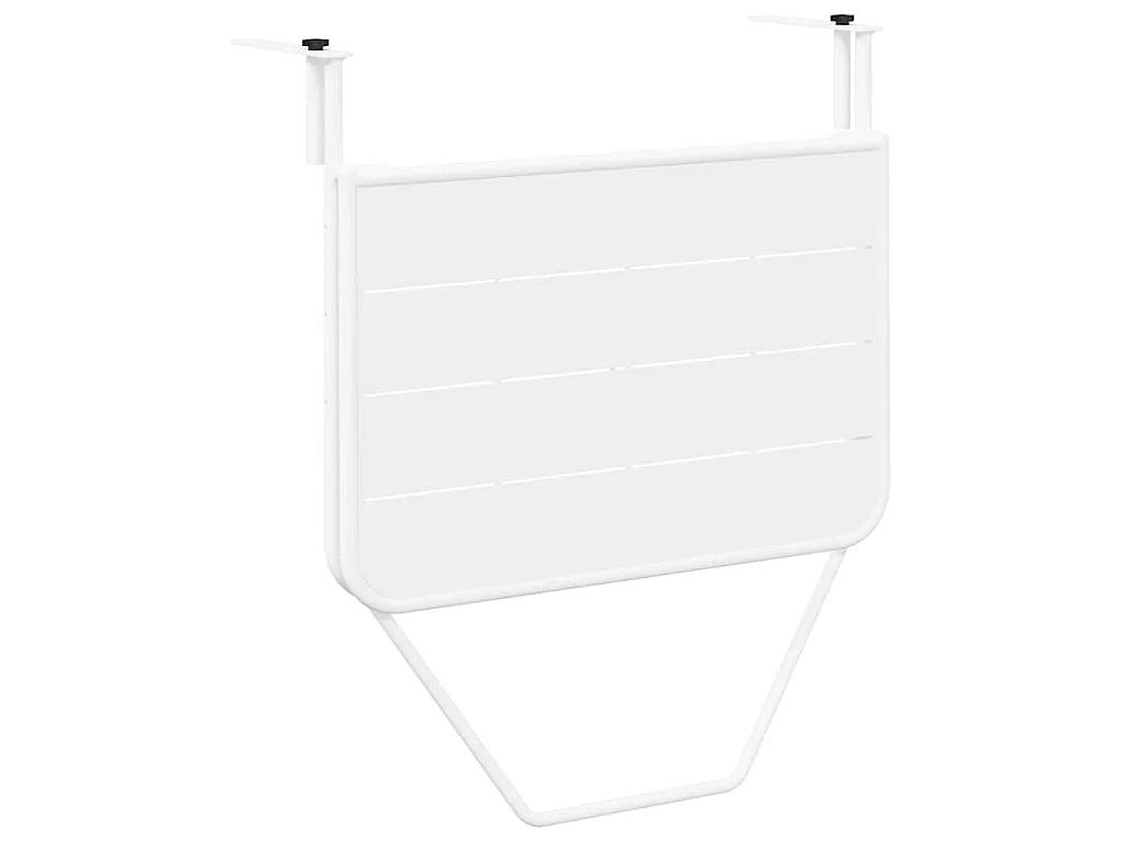 Mesa de balcón colgante blanca 60 x 39 x 65 cm acero