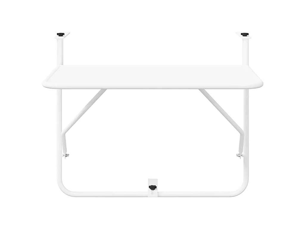 Mesa de balcón colgante blanca 60 x 39 x 65 cm acero