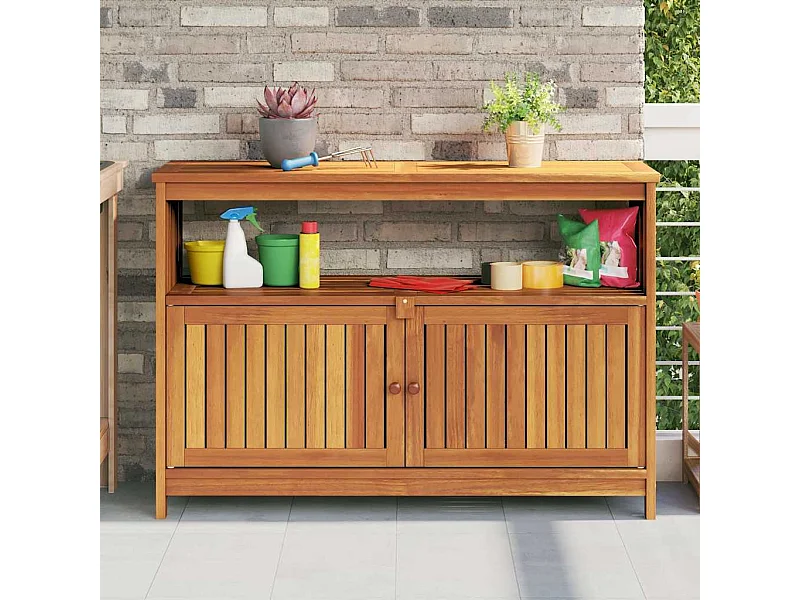 Table console de jardin 110x35x75 cm bois massif d'acacia