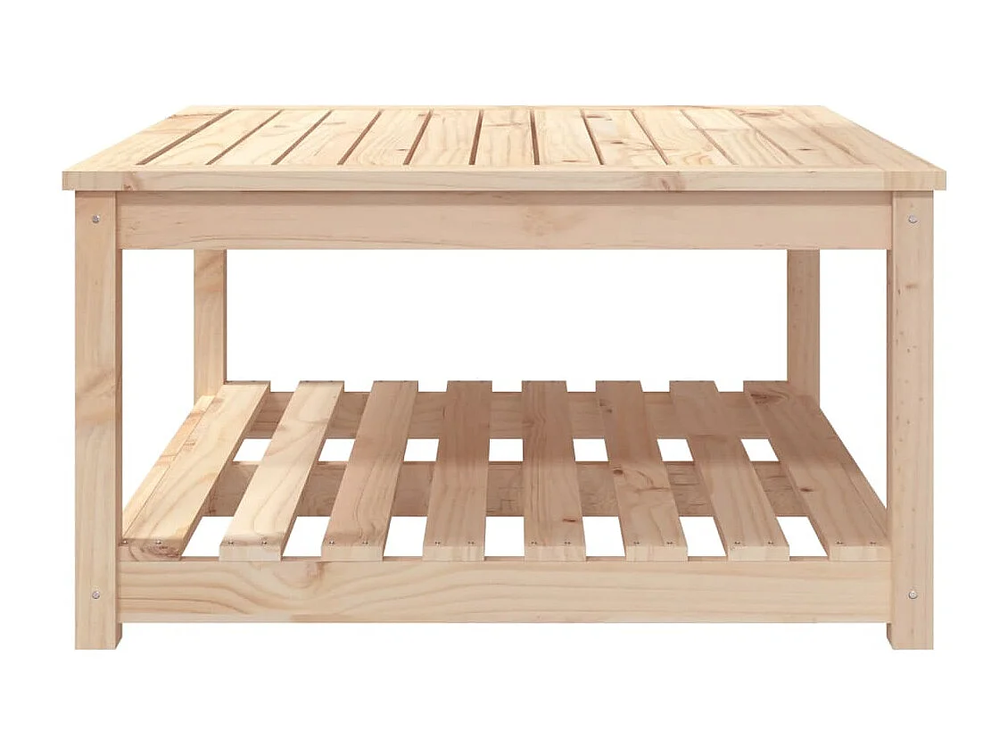 Mesa de jardín 82,5x82,5x45 cm madera maciza de pino