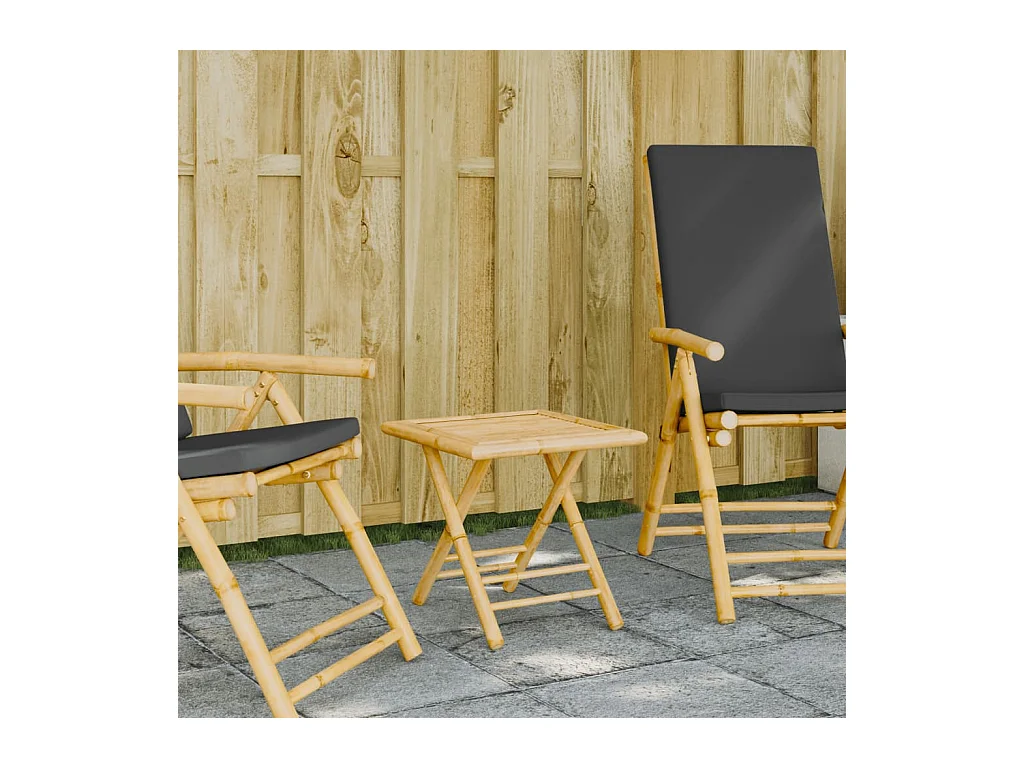 Opvouwbare tuintafel 45x45x45 cm bamboe