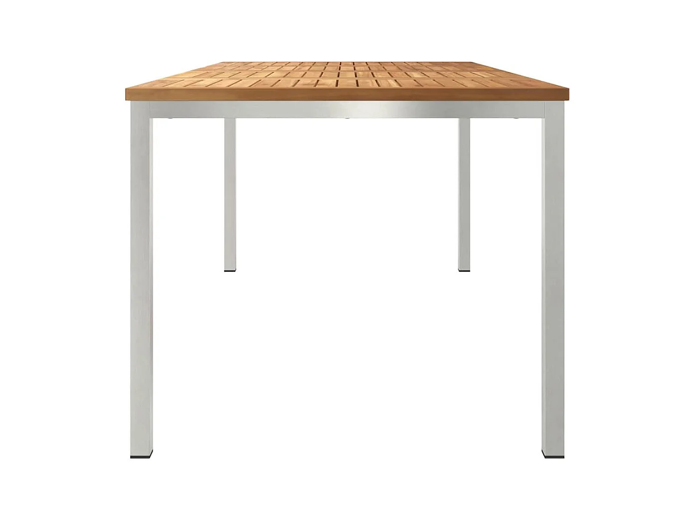 Table à manger d'extérieur Marron Bois de teck solide