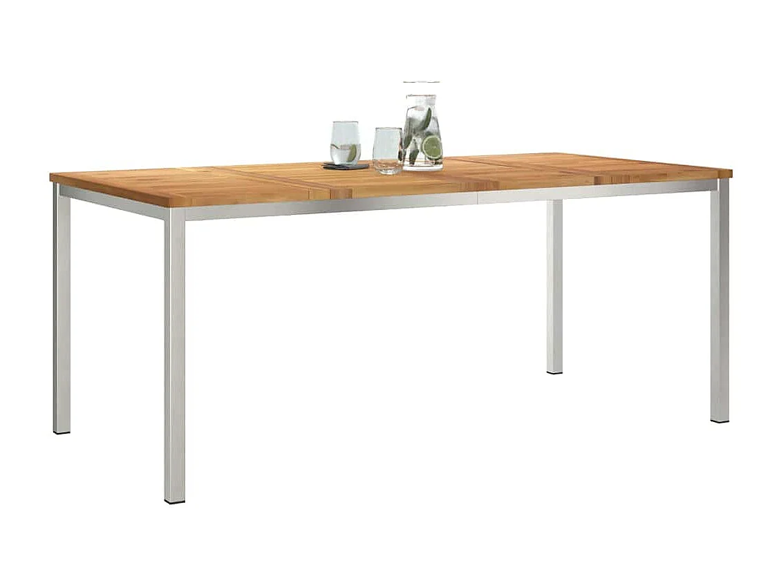 Eettafel voor buiten, bruin, massief teakhout