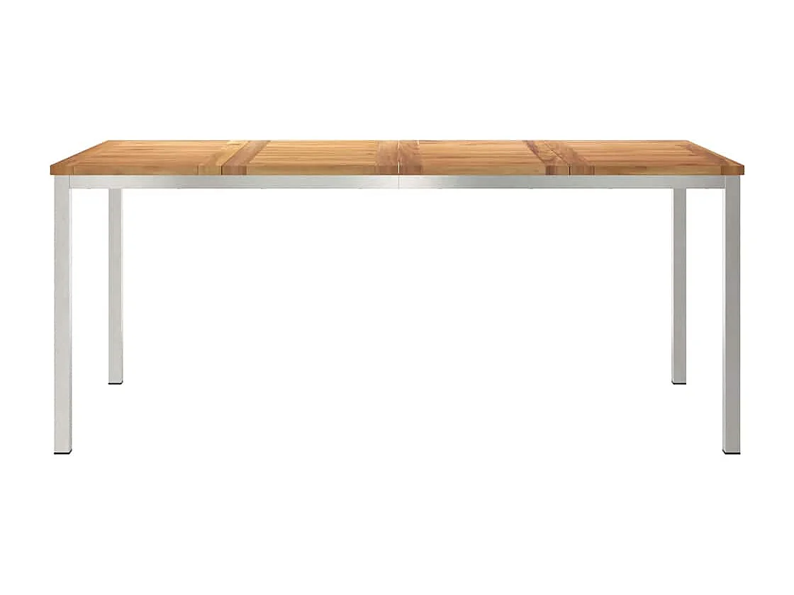 Eettafel voor buiten, bruin, massief teakhout