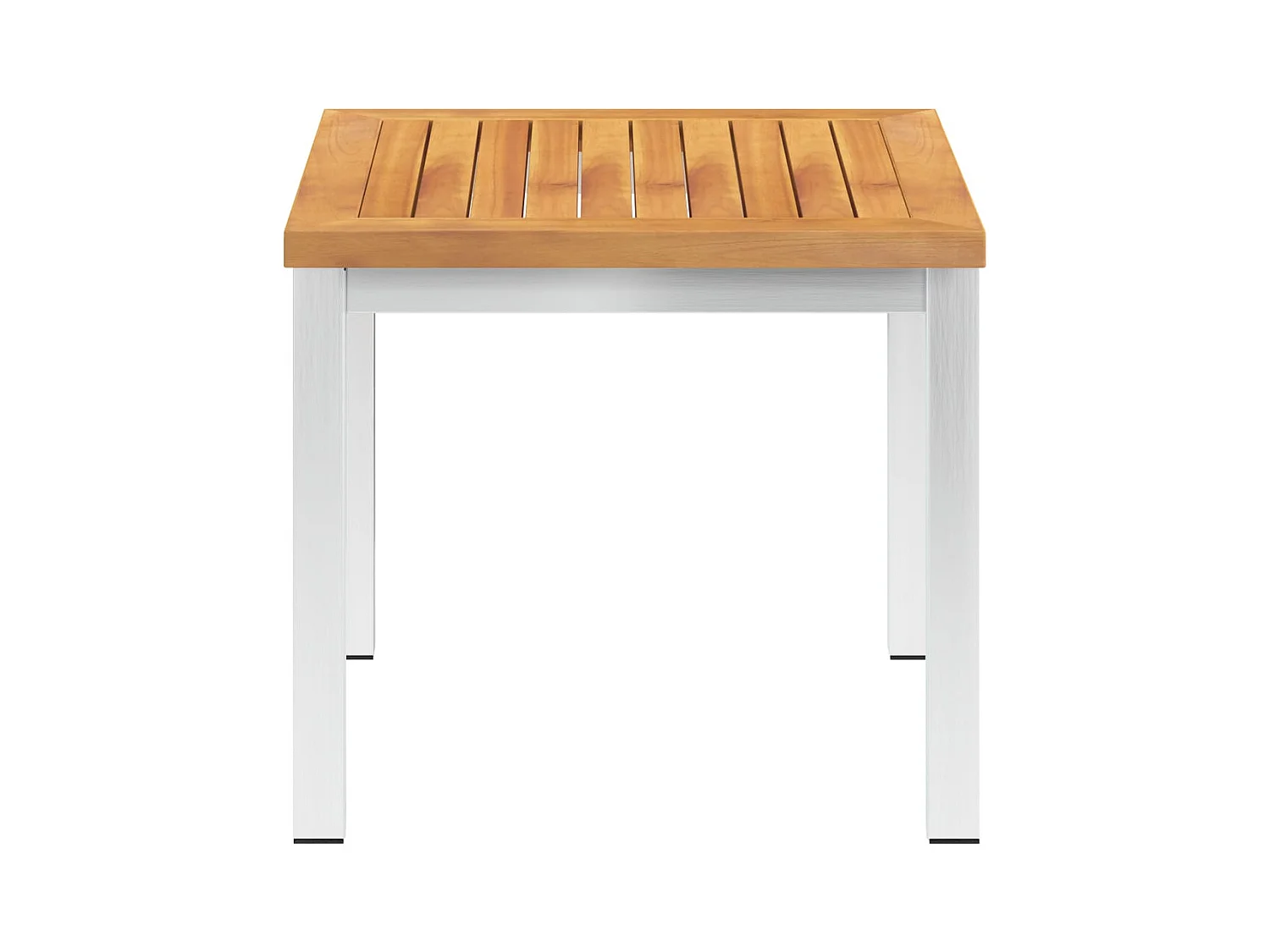 Table d'appoint de jardin 45x45x38 cm Bois d'acacia et inox