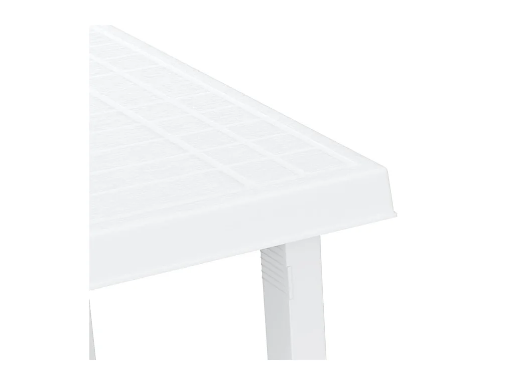 Witte kampeertafel 79x56x64 cm PP houtlook