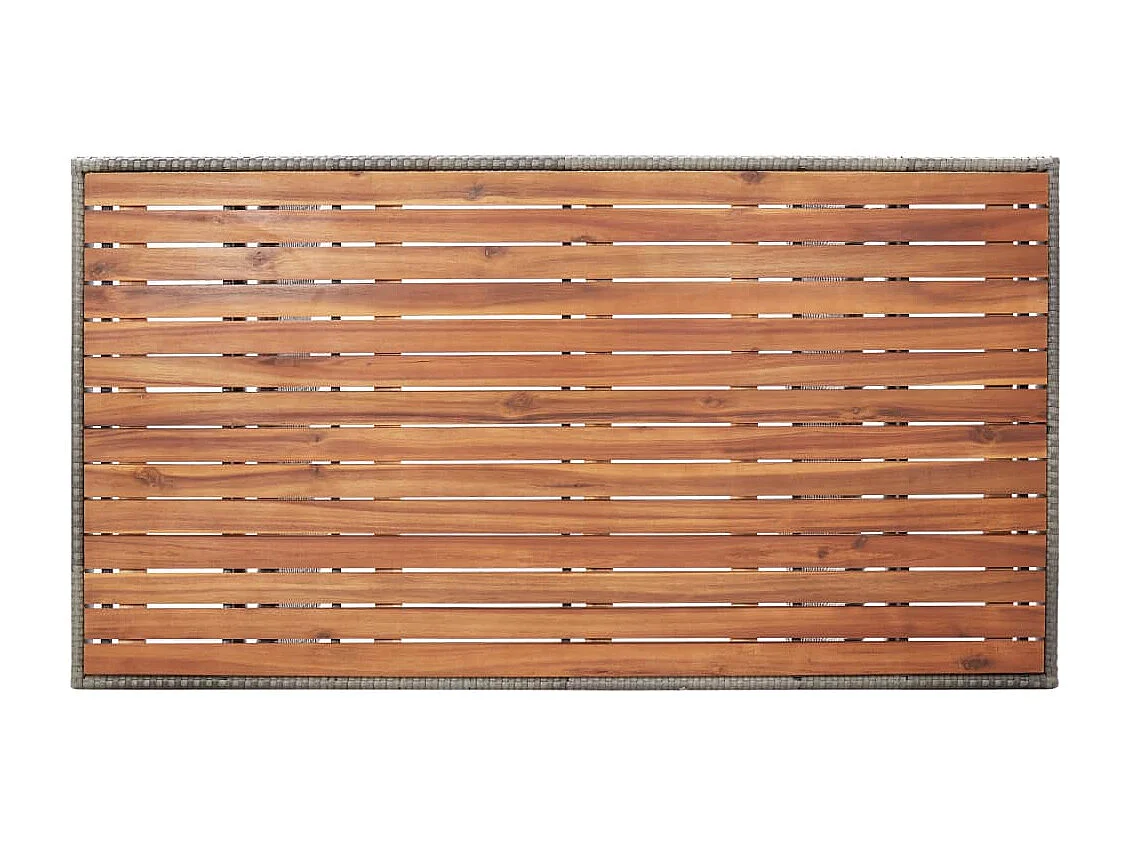 Mesa de jardín Gris 120x70x66 cm Madera maciza de acacia