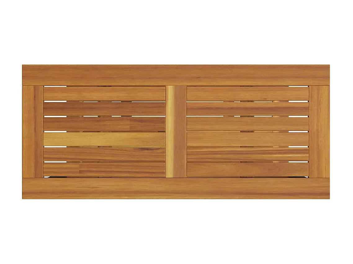 Table de jardin avec stockage Naturel et noir 80 x 35 x 75 cm