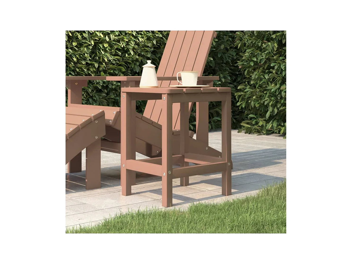 Adirondack Tuintafel Bruin 38x38x46 cm HDPE
