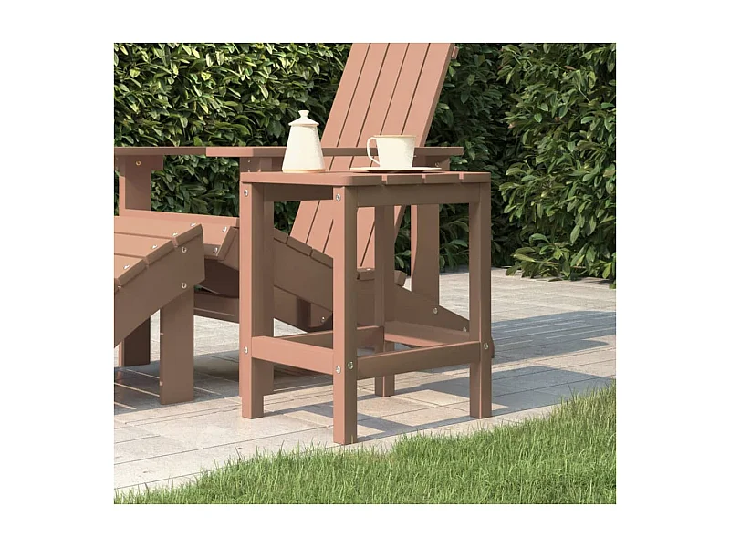 Tavolo da giardino Adirondack marrone 38x38x46 cm HDPE