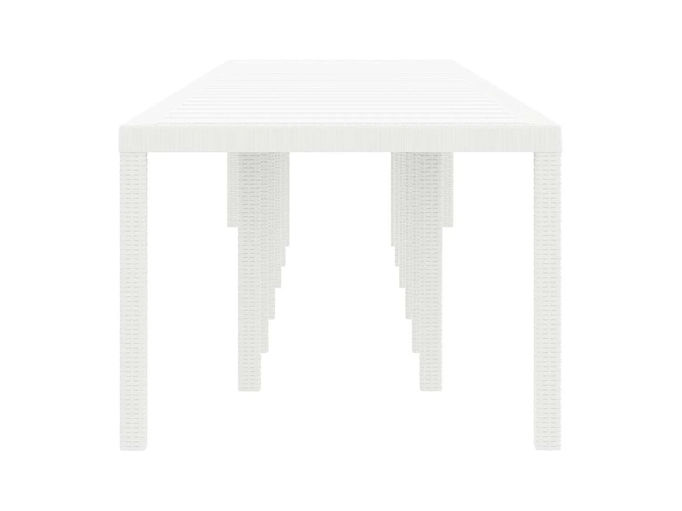 Table de Jardin Blanc 400 x 100 x 73 cm polyrotin