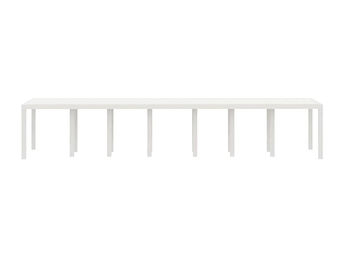 Table de Jardin Blanc 400 x 100 x 73 cm polyrotin