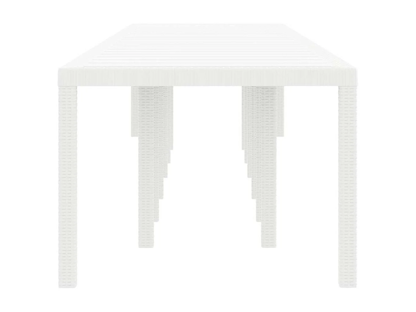Table de Jardin Blanc 400 x 100 x 73 cm polyrotin