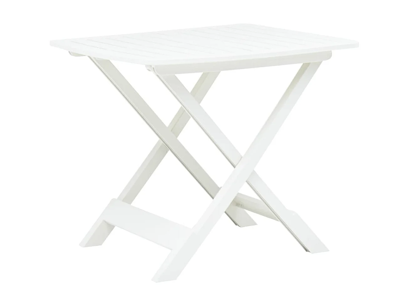 Tavolo da giardino pieghevole Bianco 79x72x70 cm Plastica