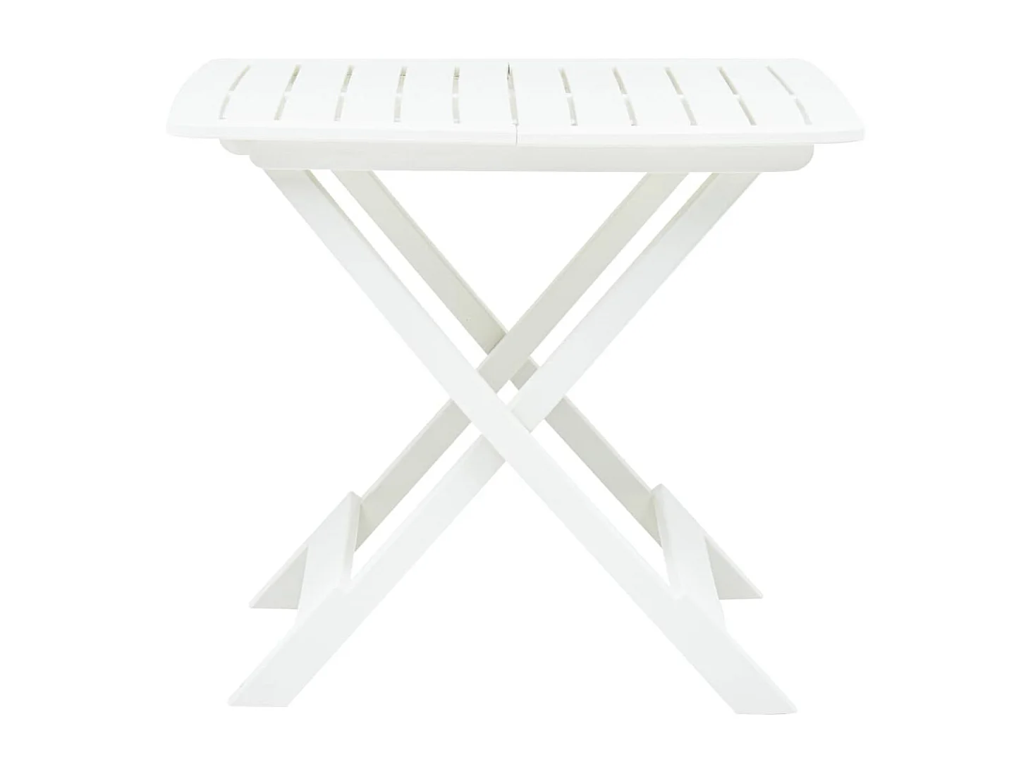 Tavolo da giardino pieghevole Bianco 79x72x70 cm Plastica