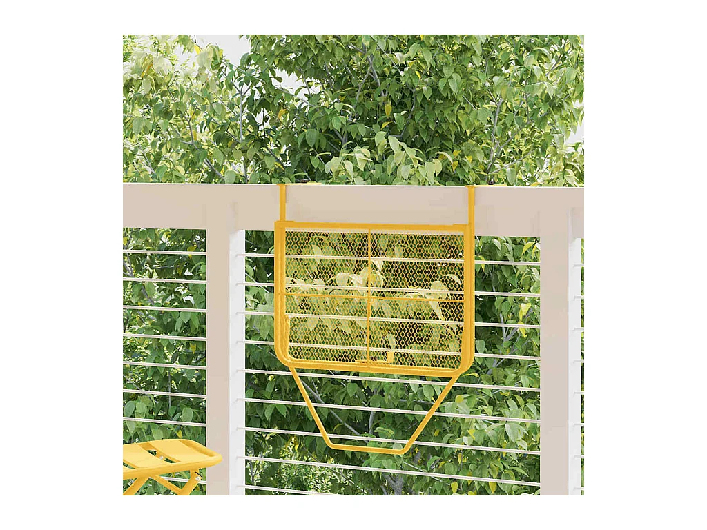 Table Suspendue de Balcon Moutarde 60 x 39 x 65 cm Acier