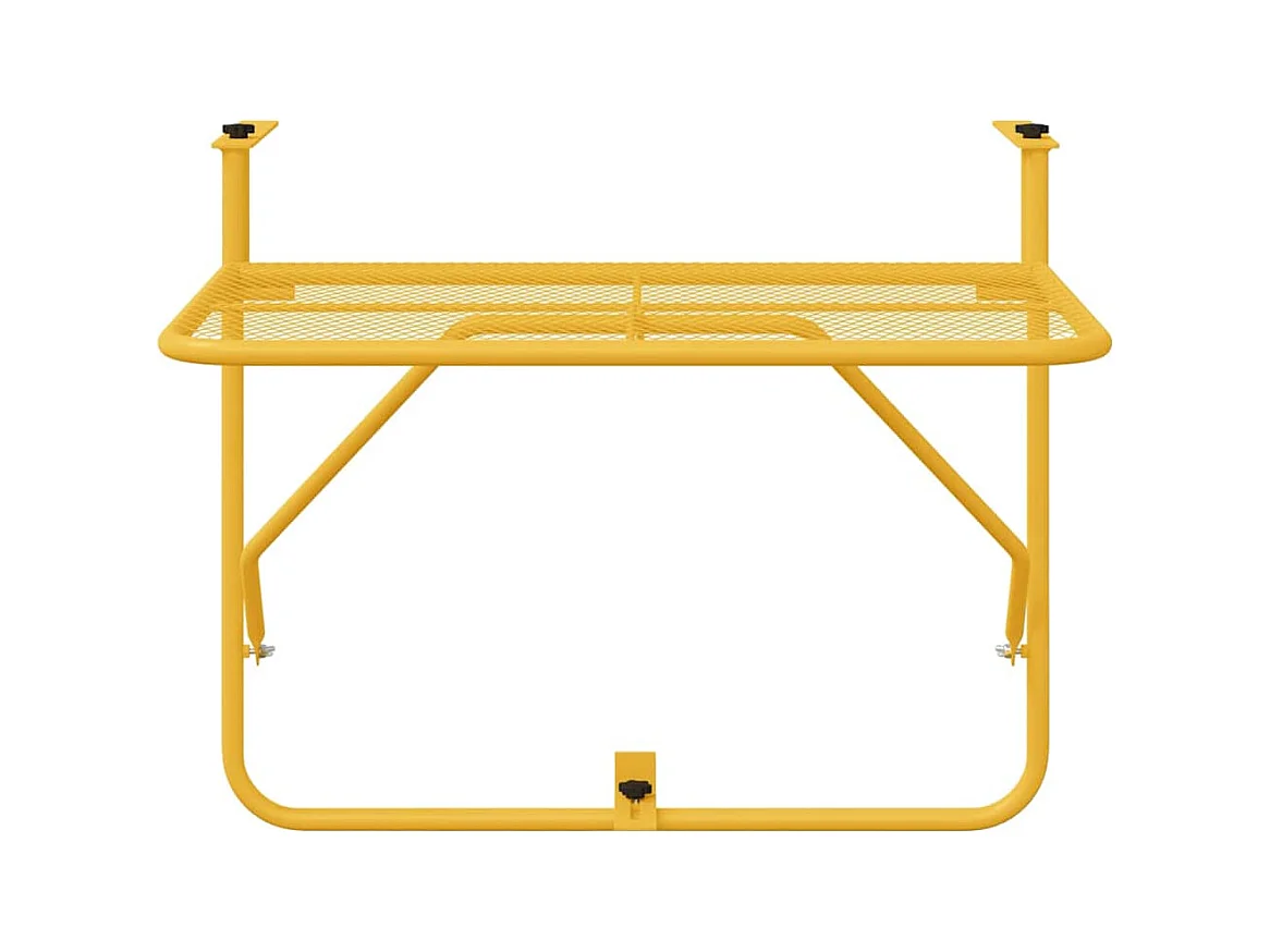 Table Suspendue de Balcon Moutarde 60 x 39 x 65 cm Acier