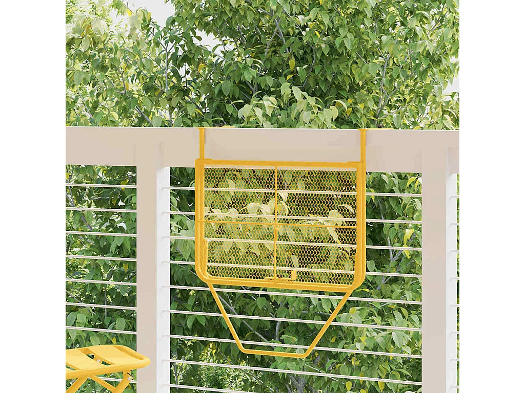 Table Suspendue de Balcon Moutarde 60 x 39 x 65 cm Acier