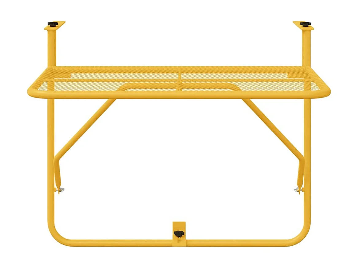 Table Suspendue de Balcon Moutarde 60 x 39 x 65 cm Acier