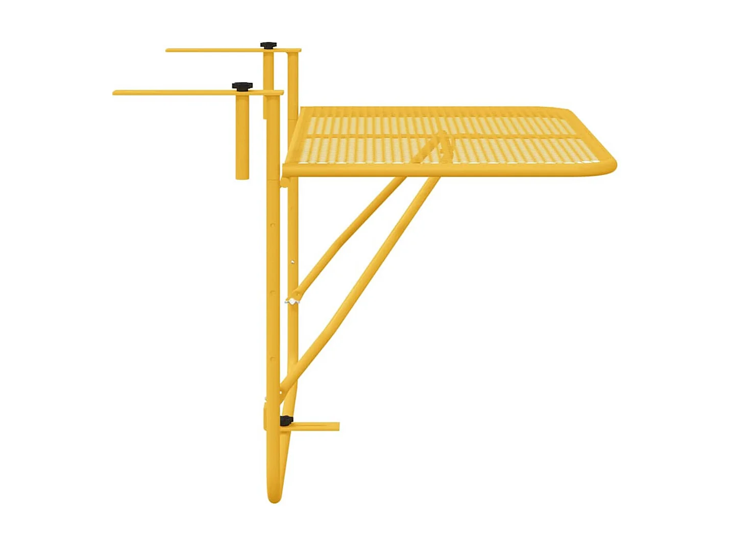 Table Suspendue de Balcon Moutarde 60 x 39 x 65 cm Acier