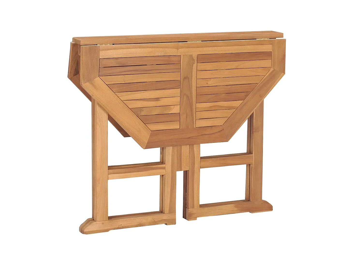 Opvouwbare tuintafel Ø90x75 cm Massief teakhout