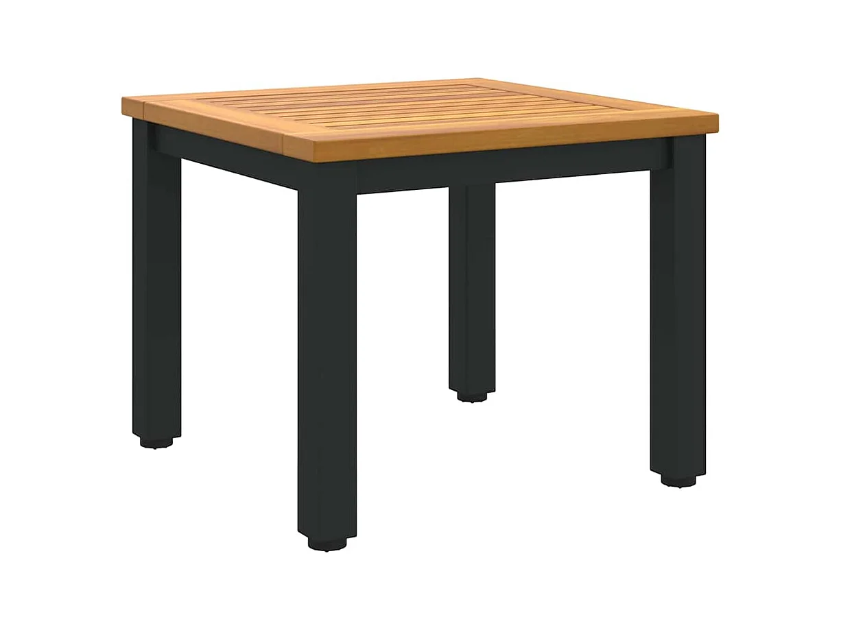 Tables de jardin Naturel et noir 45 x 45 x 38 cm