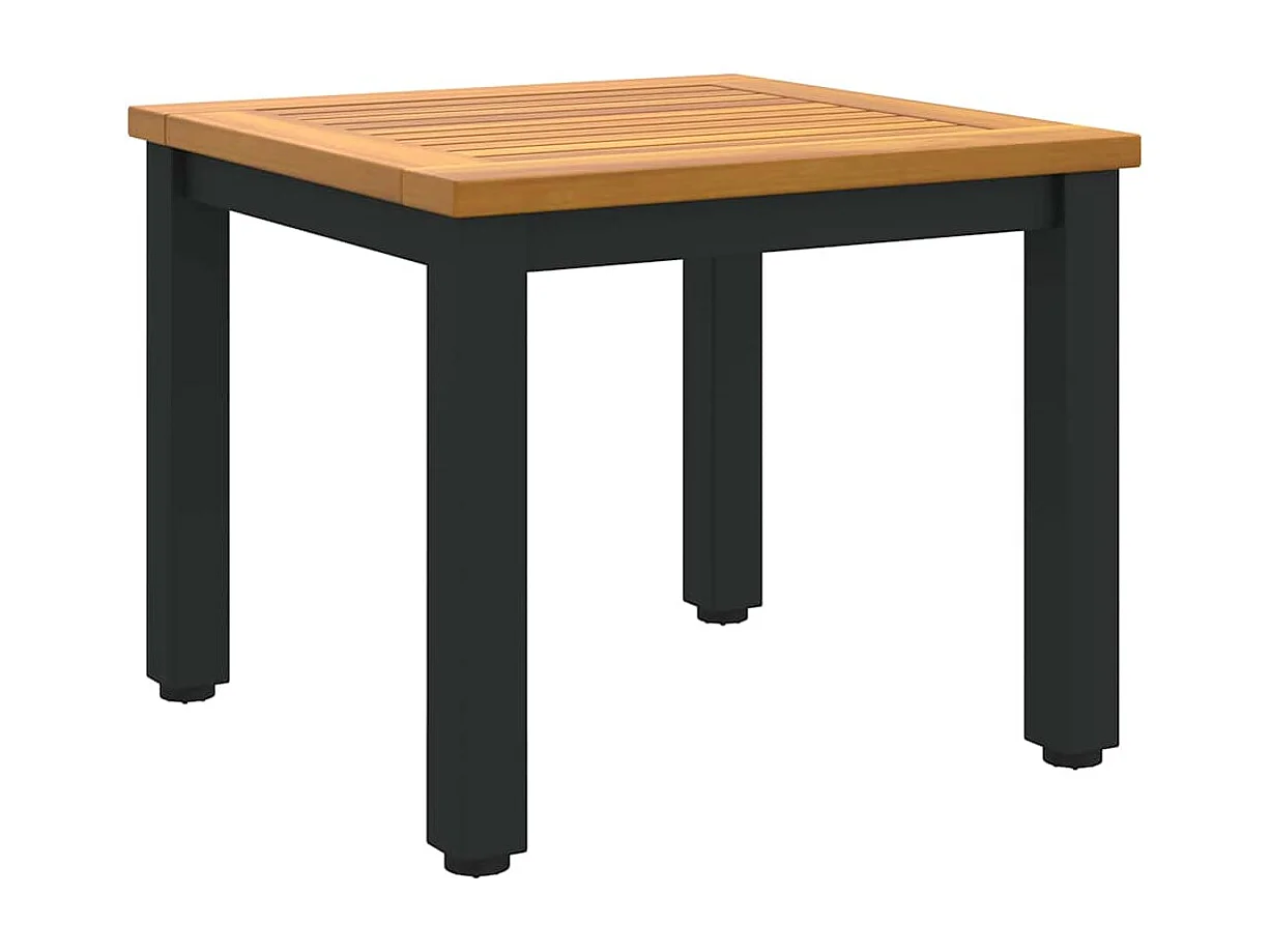 Tables de jardin Naturel et noir 45 x 45 x 38 cm