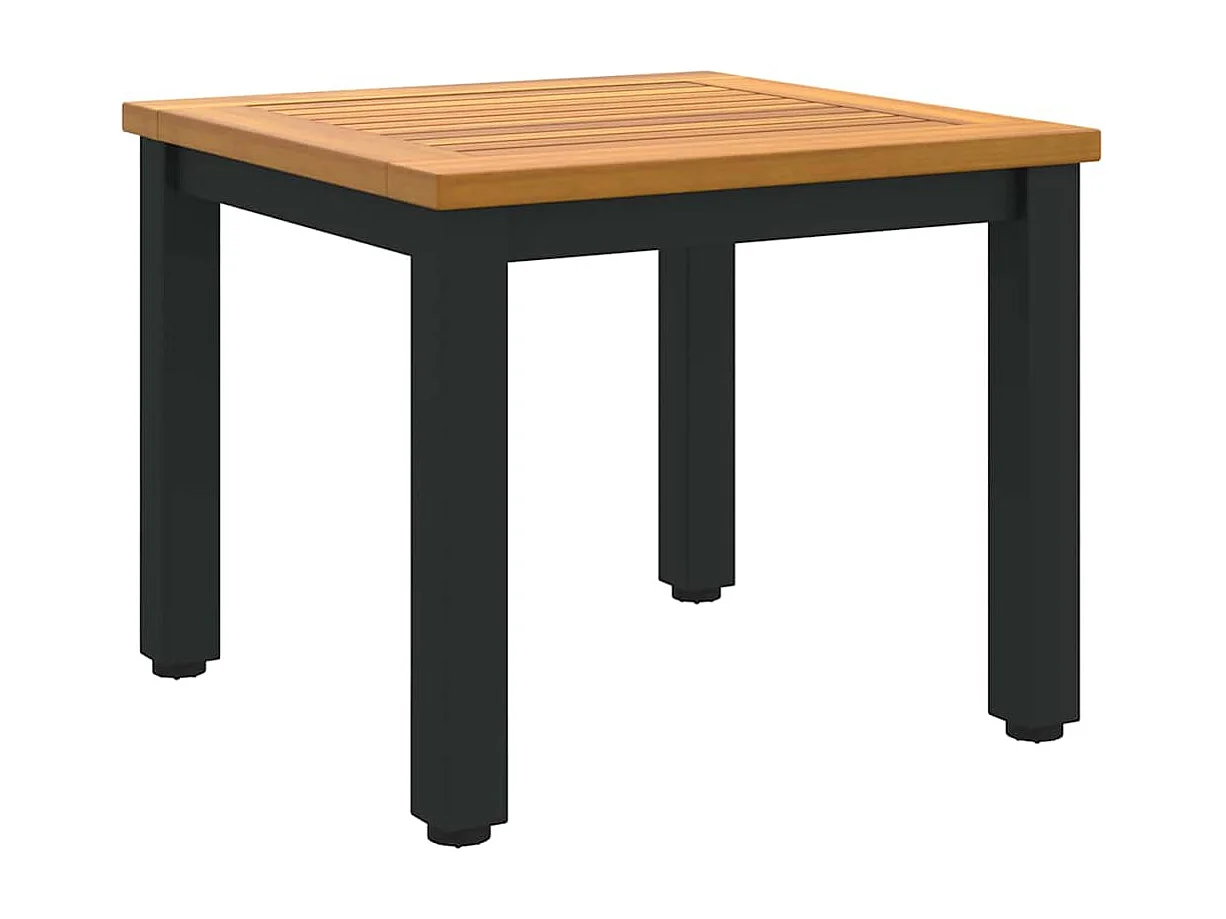 Tables de jardin Naturel et noir 45 x 45 x 38 cm