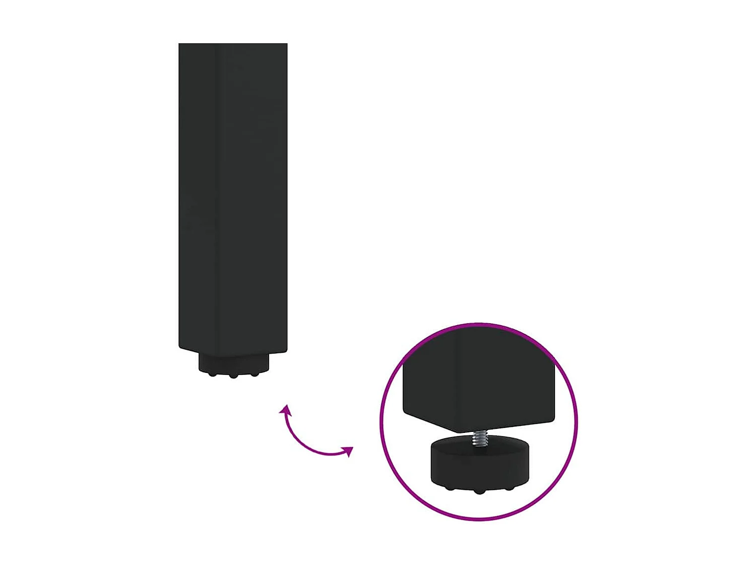 Tables de jardin Naturel et noir 45 x 45 x 38 cm