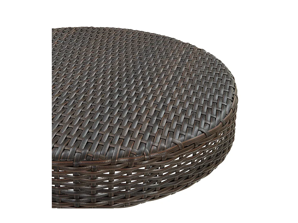 Mesa de jardín marrón 75,5x106 cm resina tejida