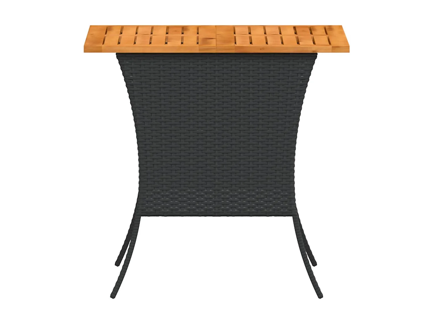 Table de jardin avec dessus en bois d'acacia noir 105x75x72 cm