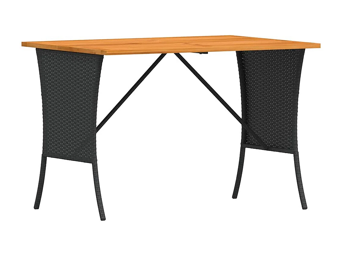 Table de jardin avec dessus en bois d'acacia noir 105x75x72 cm