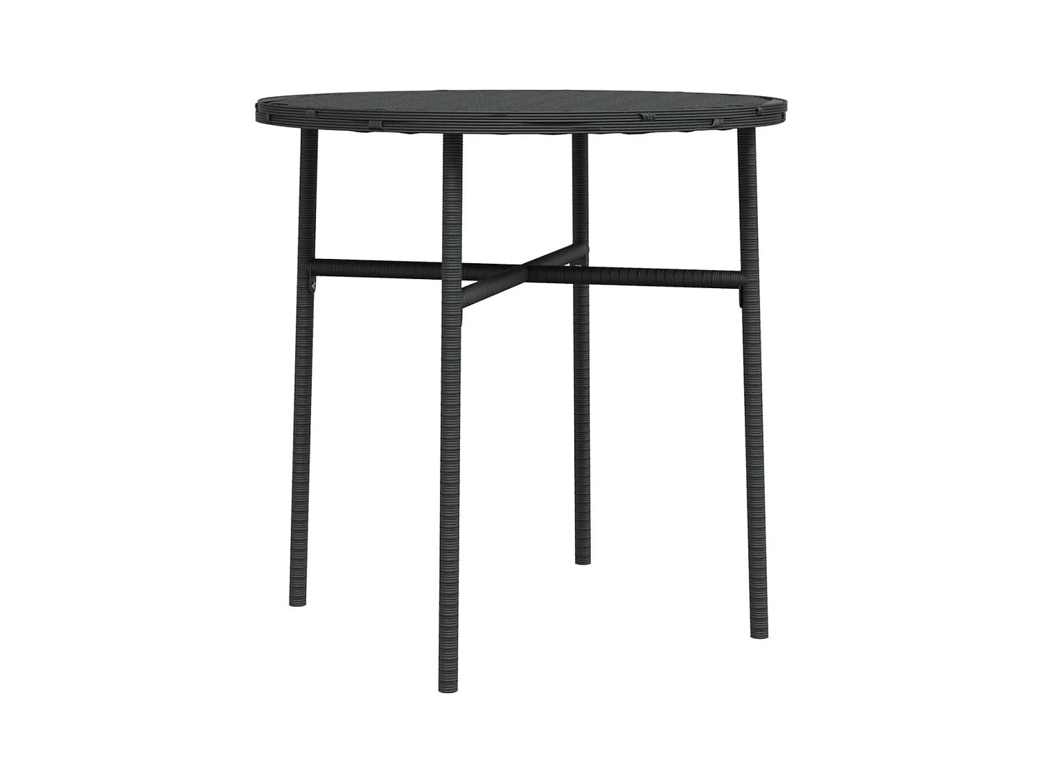 Zwarte theetafel 45 cm geweven hars