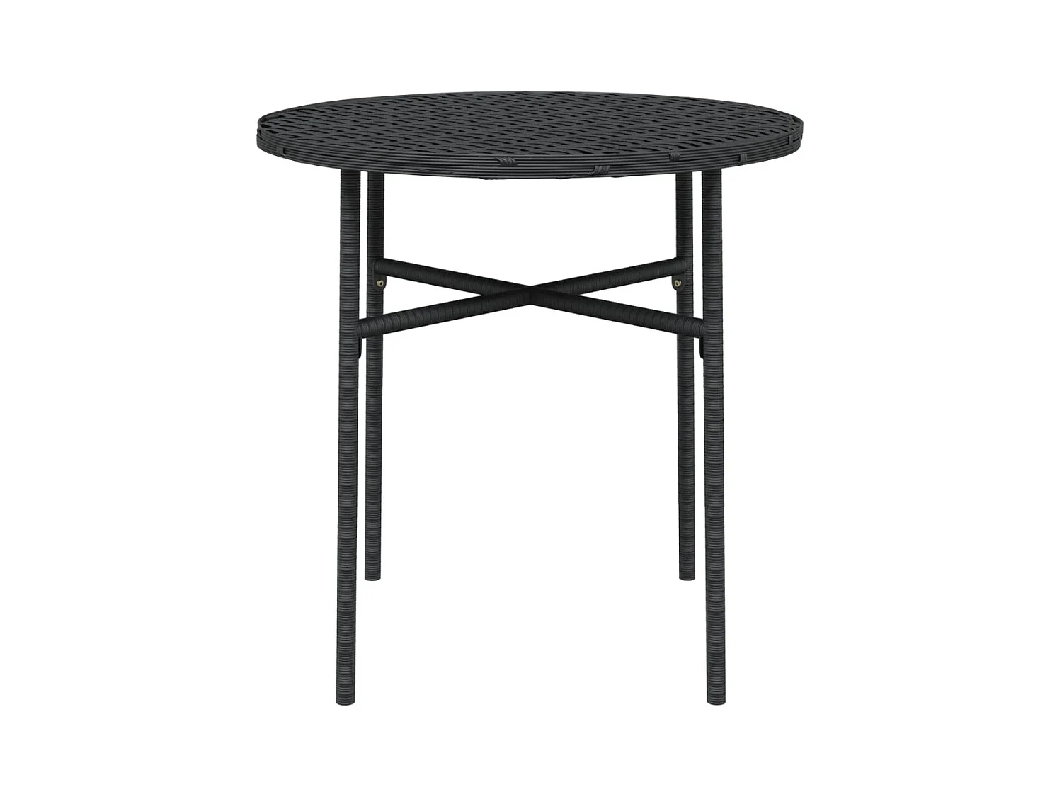 Zwarte theetafel 45 cm geweven hars