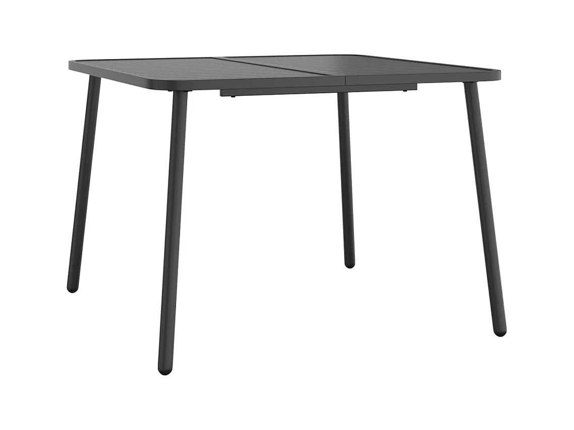 Antraciet tuintafel 100x100x71 cm staal