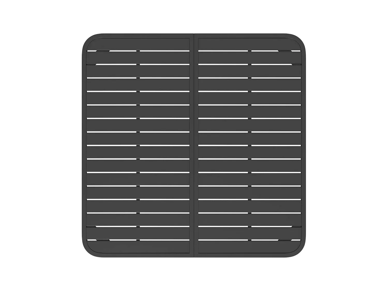 Antraciet tuintafel 100x100x71 cm staal