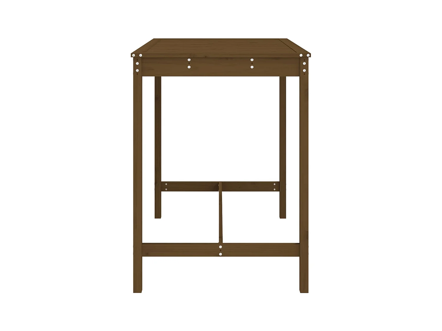 Honingbruine tuintafel 121x82,5x110 cm massief grenenhout